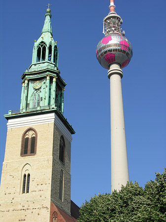 Foto Fernsehturm und Marienkirche - Berlin