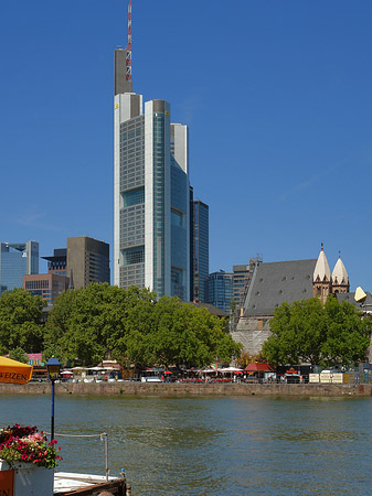 Skyline von Frankfurt mit Schöfferhofer Weizen Fotos