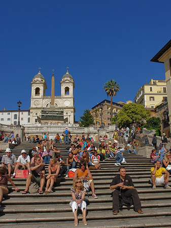 Treppe mit Kirche Foto 