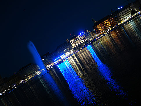 Binnenalster bei Nacht