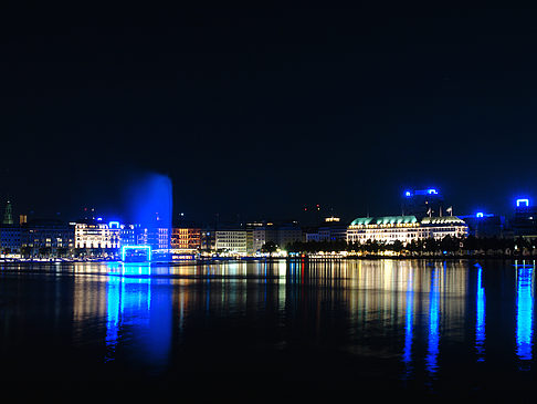 Foto Binnenalster bei Nacht