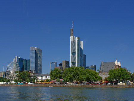 Foto Skyline von Frankfurt mit Riesenrad