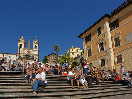 Treppe mit Kirche Foto 