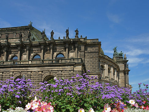 Foto Semperoper mit Blumen